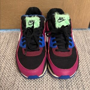Nike Air Max 90 - gently used. Premium cactus flower- Black, Pink, Blue, Green